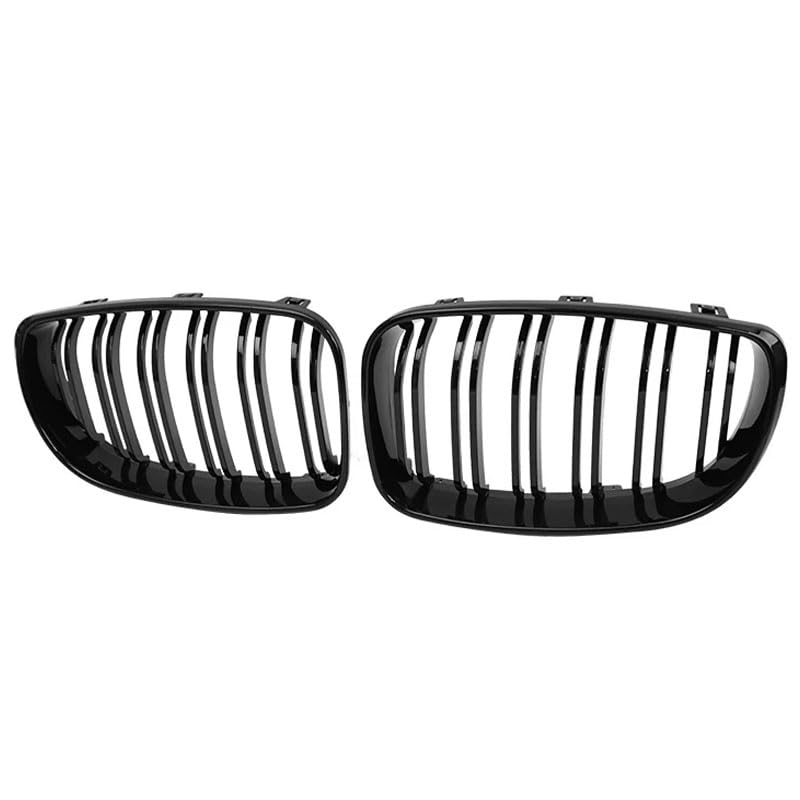 Grille capot avant Premium pour E81 E87 calandre double lame style lifting noir brillant pare-chocs