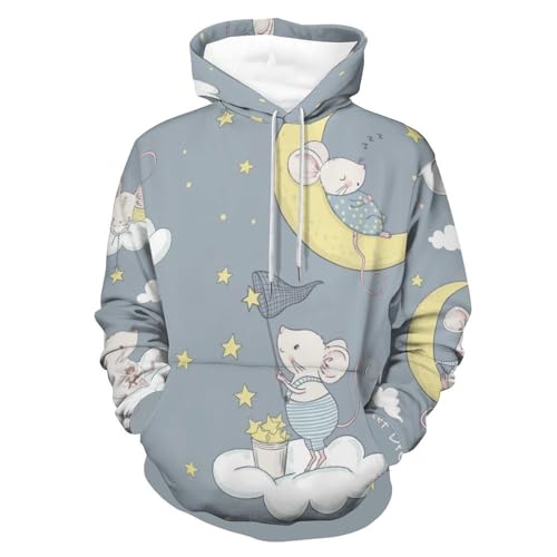 Hoodie souris unisexe en taille S | Sweatshirt à capuche et manches longues