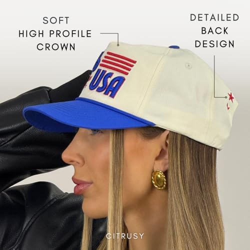 Image of Vintage Low Profile Unstructured Hat | Cotton Flat Bill Snapback Rope Hat | Men & Women's Hiking Fishing Running Golfing Hat