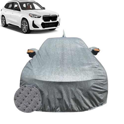 Image of Car Cover for BMW X1 /iX1 (2023-2026) | 100% Waterproof Cover with Reflective Mirror Pockets | Dustproof, Scratchproof, Heatproof BMW X1 /iX1 Car Cover |Soft Cotton Lining| Grey