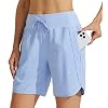 Willit Women’s 7″ Athletic Running Shorts Long Workout Hiking Shorts Quick Dry High Waisted Active Zipper Pocket