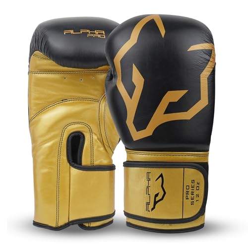 Pro Boxing Gloves Men, Premium Leather Training & Sparring Gloves for Boxing, Kickboxing, Muay Thai...