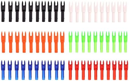 SDCYOW 60 Pack Archery Arrows Nocks 4.20mm Inside Diameter Plastic Nock for Compound Recurve Bow