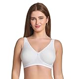TRYLO Riza Comfortfit Soutien-gorge sans armatures moulé sans armatures Disponible en noir/corail/mégenta/nude/rasberry/rubis/peau/bleu sarcelle/blanc, taille 32 à 42 bonnets en B/C/D/E/F, Blanc, 110D