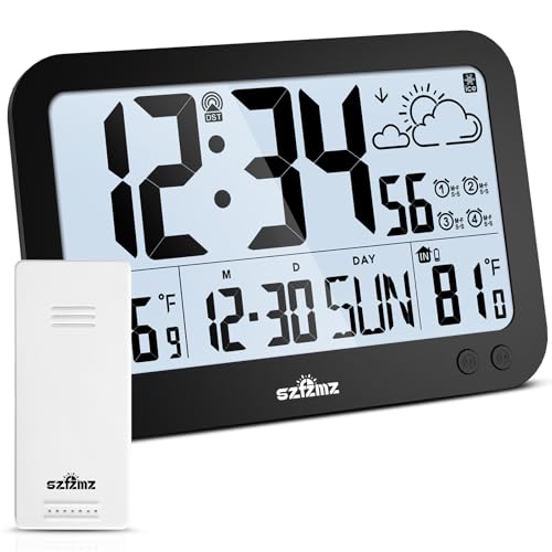 Atomic Clock,10" Digital Clock Large Display, Wall Clocks Battery Operated