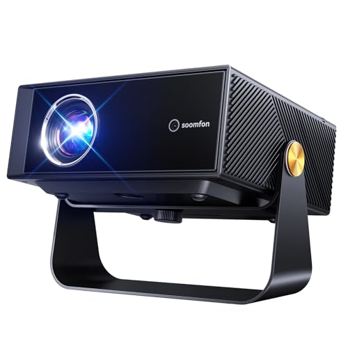 SOOMFON Retroprojecteur avec WiFi et Bluetooth - Videoprojecteur Portable 1080P Projecteur Video Rotatif 360° Auto Keystone Focal Zoom pour...