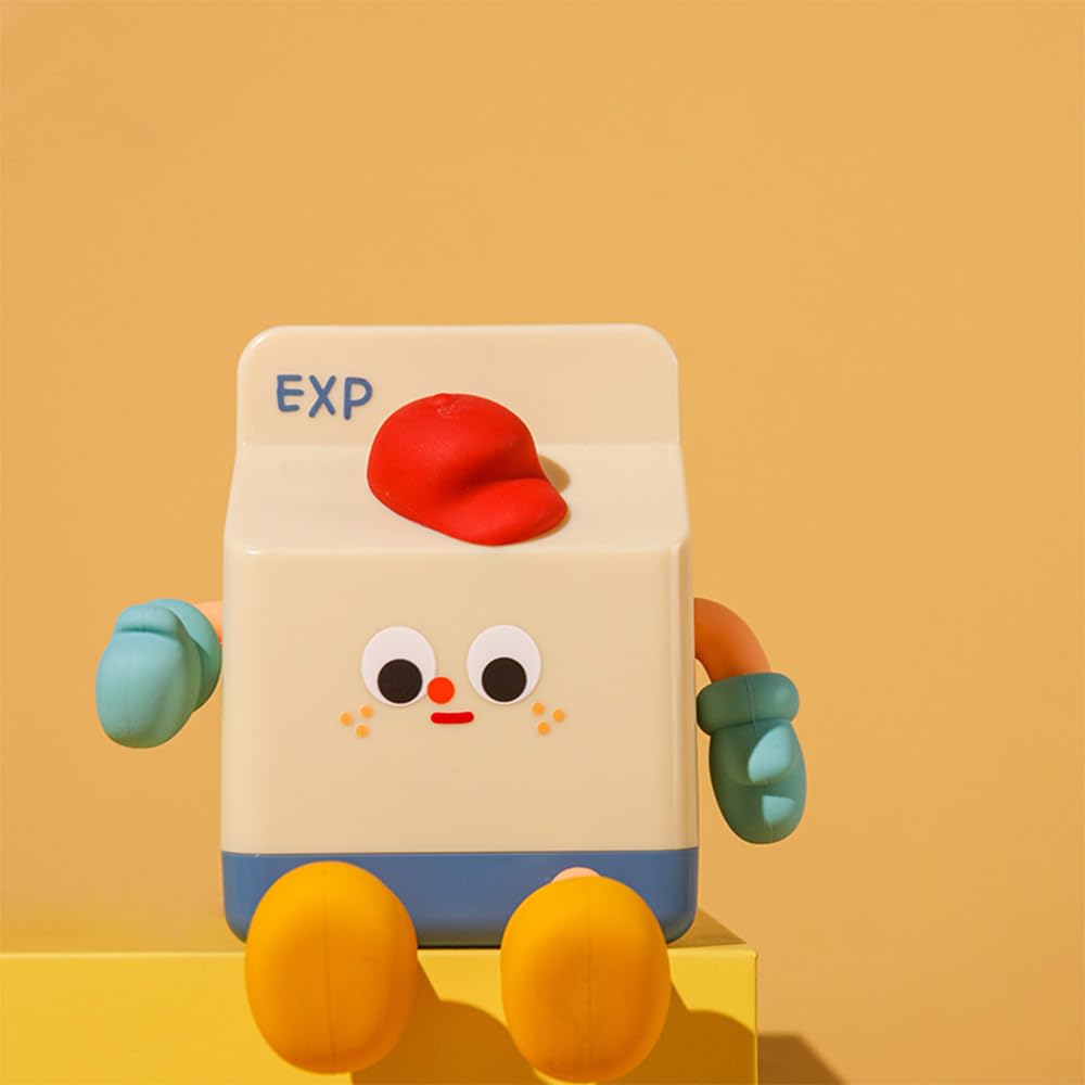Milk Box Night Light, Squishy Fun Night Lamp for Kids, Dimmable Touch Contral Rechargeable Silicone Nursery Lamp with 30 Sec Timer, NightLights for Toddler Kids Room Decor Lamps Lighting Gifts