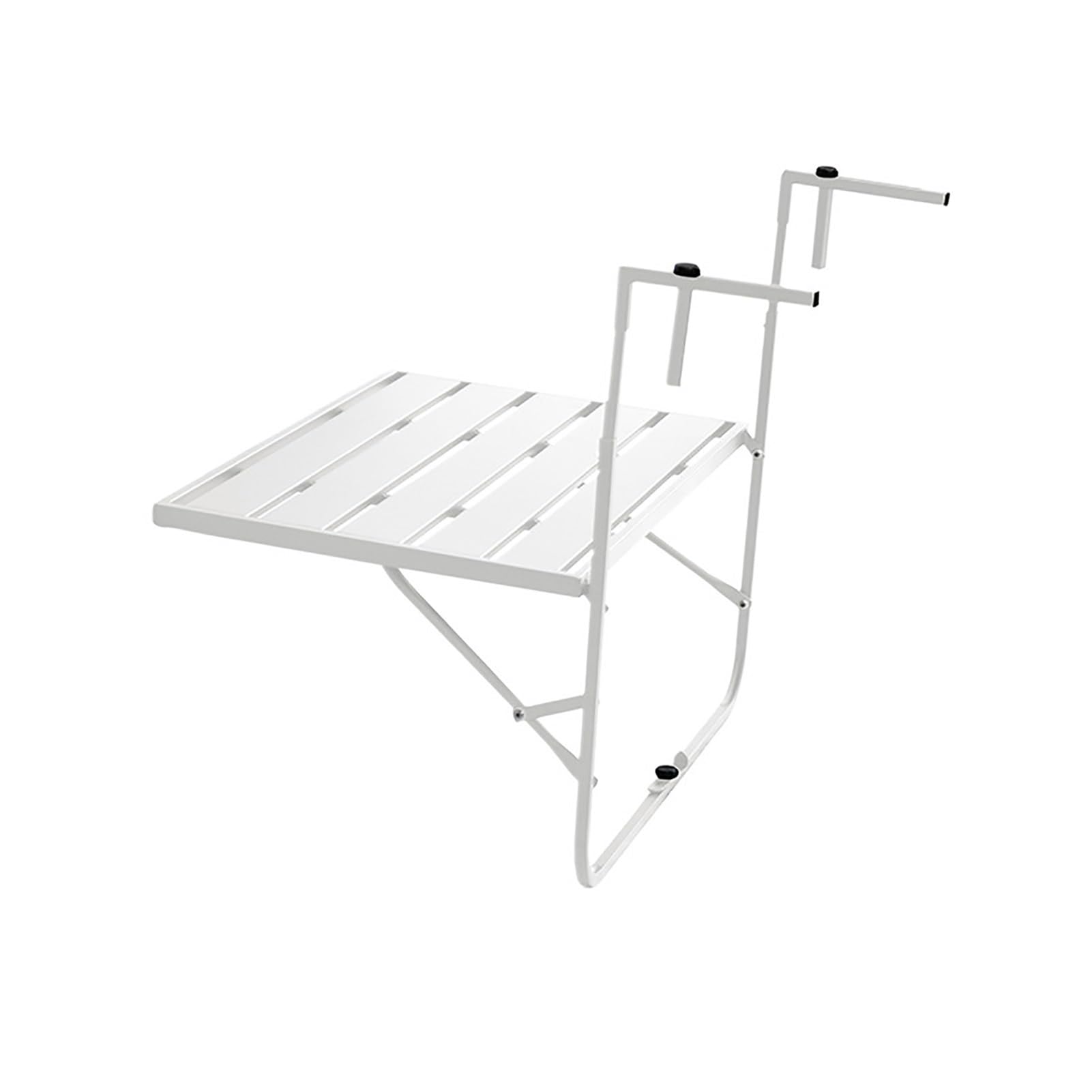 Table pliante suspendue de balcon pour gagner de la place sur un porche étroit