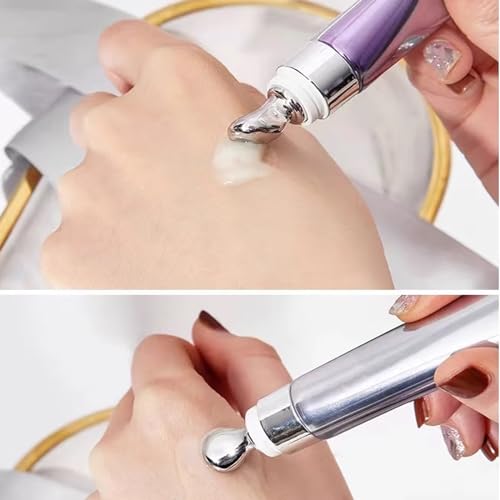 TEONEI Empty Eye Cream Squeeze Tubes,Lip Gloss Squeeze Tubes,Essential oil Roller Tubes,Makeup Sample Bottles,Travel Makeup Squeeze Bottles,2PCS4