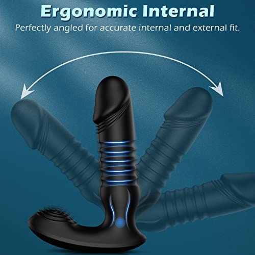 Fobono Prostate Massager, Adjustable Anal Sex Toys For Men With 7 Thrusting & Vibrating Modes, App & Remote Control Anal Vibrator, Anal Plug Prostate Stimulor Toys, Men’s Butt Plug #TOP3