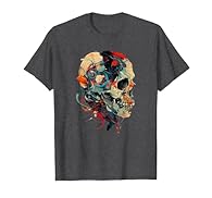 Skull Abstract Art design. For all those who love rock, metal, emo, gothic style For those who love skull designs Lightweight, Classic fit, Double-needle sleeve and bottom hem