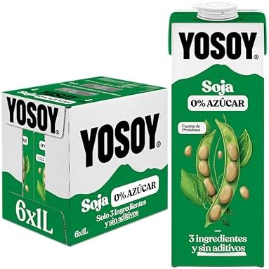 Yosoy Bebida Vegetal de Soja, Pack de 6 x 1L