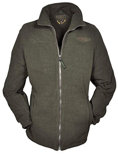 Hubertus Fleecejacke oliv/grün Jagdjacke für Damen und Herren Winter geräuschlos & warm von oefele.de Ansitzjacke (10XL (82))
