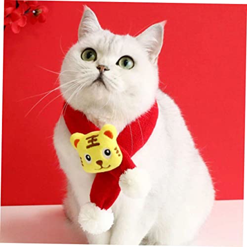 POPETPOP Lenço Para Animais De Estimação Acessórios Brilhantes Gato Cachorro Traje De Ano Chinês Col