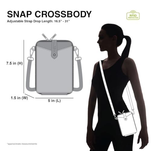 Image of CHALA Snap Crossbody RFID Protected Women Faux Leather Cellphone Purse with Adjustable Crossbody Strap