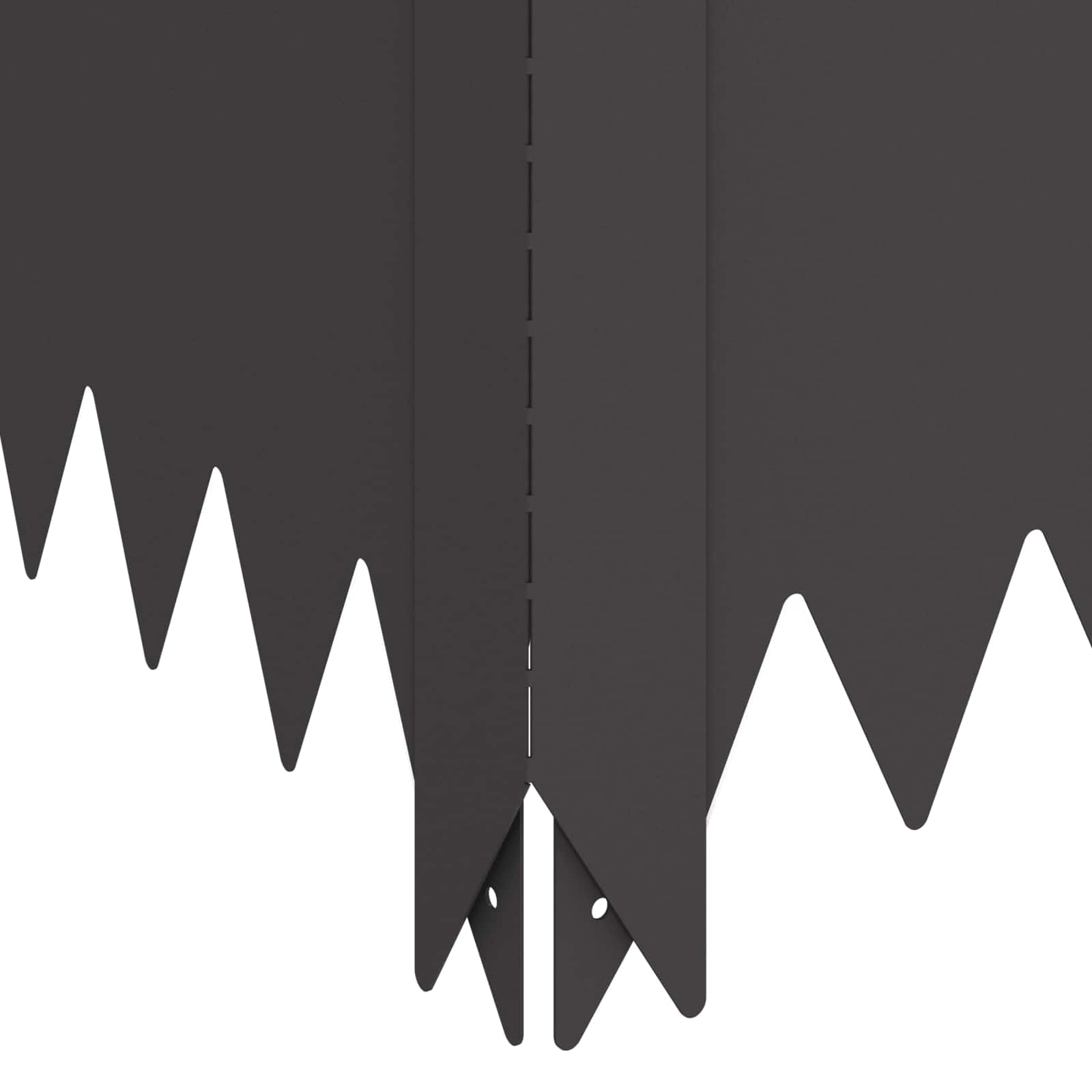 Bordure de pelouse en acier noir 100 x 60 x 35 cm