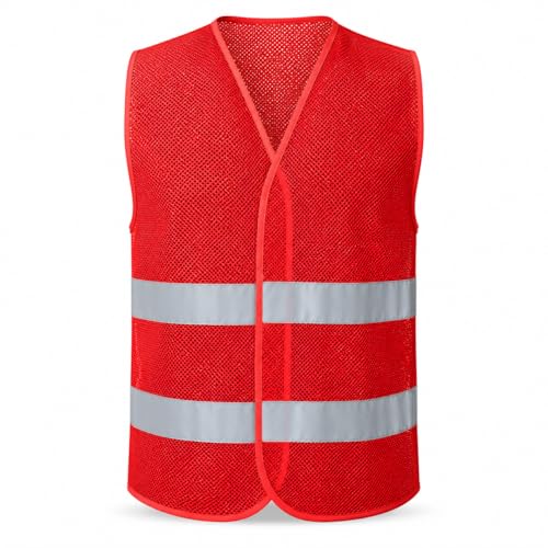Image of VRITRAZ Unisex High Visibility Reflective Safety Vest | Multi-Pocket Safety Workwear Jacket for Construction Workers, Engineers, Security Guards, Factory & Road Safety Use