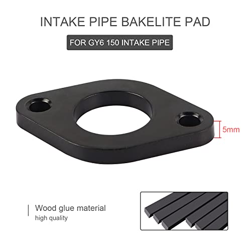 Image of FLYPIG 5pcs GY6 Intake Manifold Gasket Spacer Insulator for 125cc 150cc | for QMJ157 152QMI 4-Stroke Engines, Taotao Roketa Moped Scooter, Dirt Bike ATV Quad, Go Karts