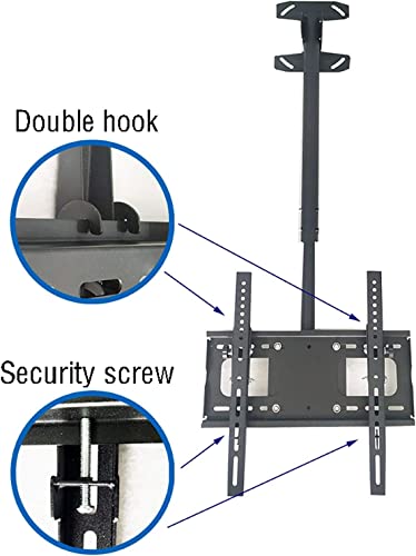 Support TV plafond pour écran LED 55 à 65 pouces charge 85 LB - 5