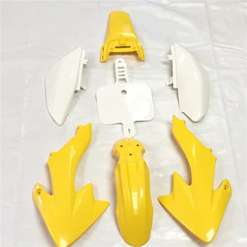 Semt- Motorctcly Yellow Plastic Fender Kit Body Work Fairing Kit Compatible With Crf Xr Xr50 Crf50 Clone 125Cc Pit Dirt Bike [B074Mmsml8] #TOP1