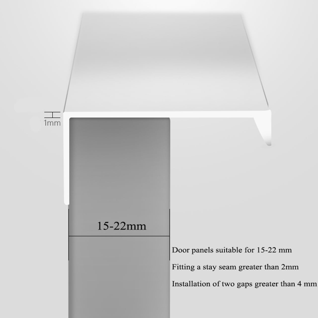 Tiradores Ocultos Aleación de Aluminio Manijas Para Muebles Armarios Cajones Tiradores Cocina Manijas Pomos de Puerta 2 Piezas (Oro Cepillado,Length 1200mm)