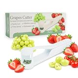 RANJI - Cortador de Uvas para Niños y Bebés – Cortador de Uvas en 4 para Fresas, Tomates Cherry y Frutas – Cortador de Frutas para Niños Fácil de Limpiar – Utensilios Cocina Niños Multifunción