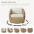 CHITA 3 Pieces Patio Wicker Furniture Set, Outdoor Rattan Bistro Set with Removable Thickened Cushions, Fully Assembled(Beige Cushions with Light Brown Wicker)