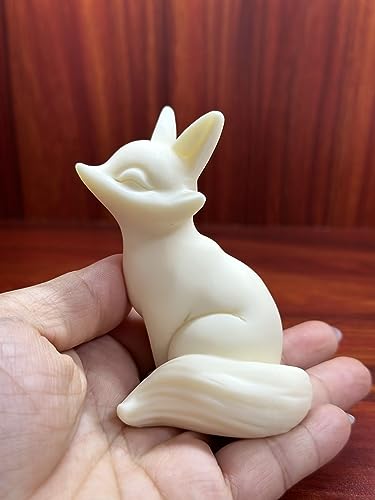Estatua de Zorro Blanca Decorativa 5.5x6.5x8.5cm miniatura 6