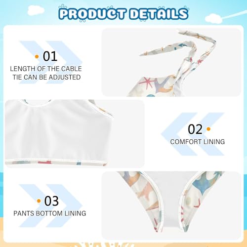 KLL Ocean Simple Anchors Girl 2 Piece Bikini Sets Beach Bathing Suit Swimwear Cute Shoulder Strap4