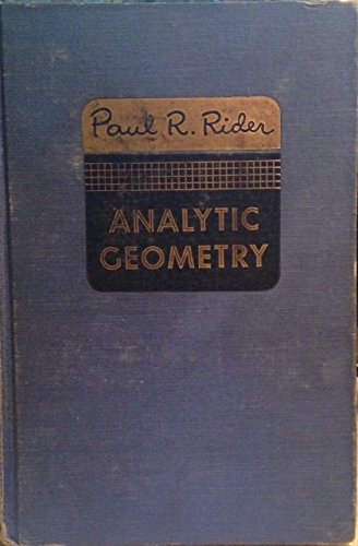 Analytic geometry: Rider, Paul R: Amazon.com: Books