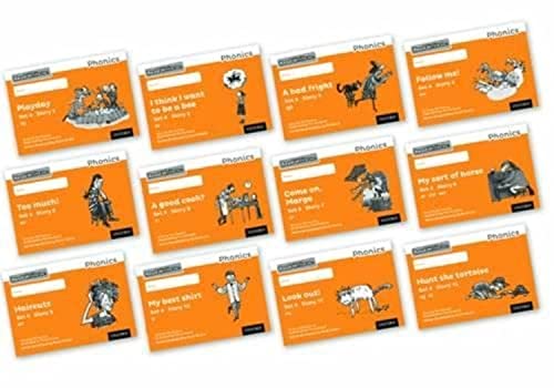 Read Write Inc - Phonics Set 4 Orange Story Books - Black and White Pack of 12