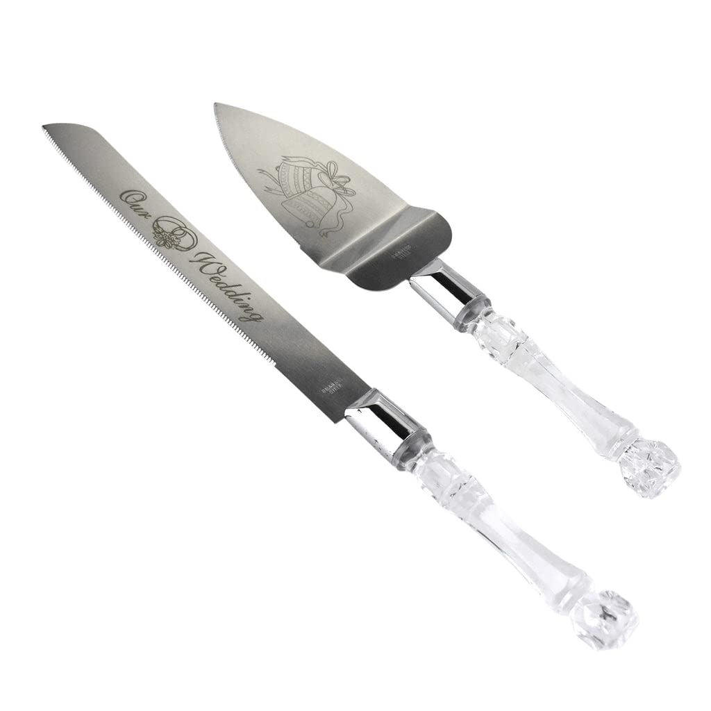 Homeford Our Wedding Cake Knife and Server Set, 12-3/4-Inch, 2-Piece
