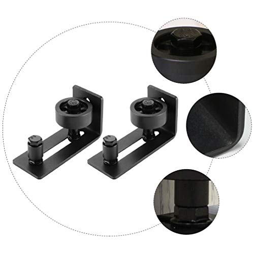 DOITOOL 2Pcs Deslizante Porta Do Celeiro Fundo Parede Rolo de Guia de Chão Porta de Aço Inferior Aju