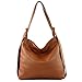 Produktbild modamoda de - T192 - ital. Damen Rucksacktasche 2in1 aus Leder, Farbe:Cognac