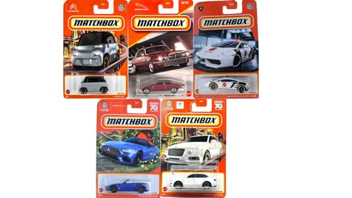 Matchbox Pack 5 Vehículos Exóticos 1:64 Escala miniatura 1