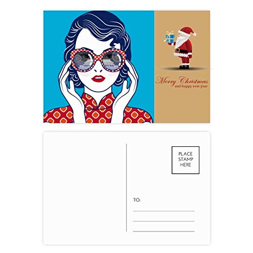 Cartes postales culture chinoise lot de 20 en bleu pour femme