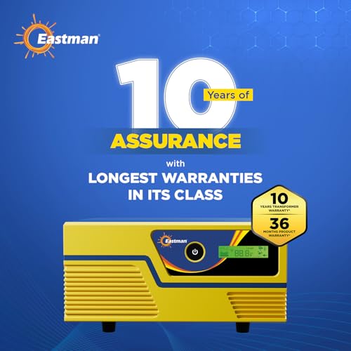 Image of Eastman Omega 1000VA /12V Pure Sine Wave Inverter for Home,Office & Shops | Reliable Power Backup | High Performance | Easy Installation | 36 Months Warranty, 10 Years Warranty On Transformer