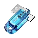 TOPESEL 32GB Type C Flash Drive USB 3.0 & USB C/Type C Dual Drive OTG 2 in 1 OTG Thumb Drive, Memory...