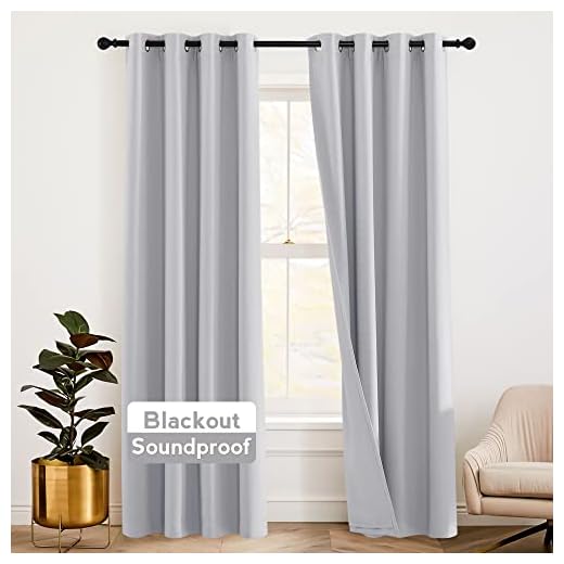 RYB HOME 3-in-1 Soundproof Divider Curtains