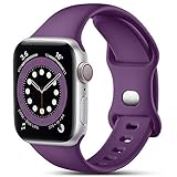 CeMiKa Compatible con Apple Watch Correa 38mm 40mm 41mm 42mm 44mm 45mm 46mm 49mm, Deportivas Silicona Repuesto Correas para iWatch SE SE3 Series 11 10 9 8 7 6 5 4 3 2 1, 38mm/40mm/41mm-M/L, Ciruela