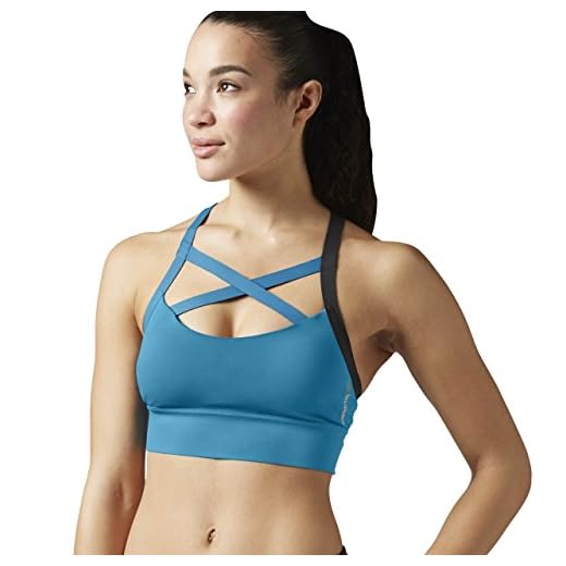 Reebok C Strappy P, Reggiseno Sportivo Donna, Blu Turchese (Emetid), XL