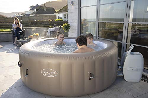 Lay-Z-Spa Palm Springs Hot Tub, 140 Inflatable Spa with Freeze Shield Technology, Beige, 4-6 Person Lay-Z-Spa Palm Springs Hot Tub, 140 Inflatable Spa with Freeze Shield Technology, Beige, 4-6 Person