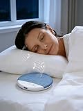 Under-Pillow Sleep Speaker, Ultra Thin Wireless Bluetooth Under Pillow Speaker for Sleeping, Under Pillow Bone Sound Speaker with Bluetooth Alarm White Noise Night Light (Blue)