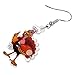 NEWEI Acrylic Thanksgiving Anime Turkey Earrings For Women Fashion Charm Jewelry Gifts (Red)