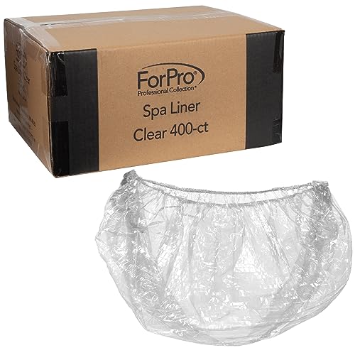 ForPro Professional Collection Spa Liners Fit All Pedicure Spas Disposable Liners Clear 400-Count