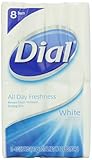 Dial White Antibacterial Deodorant Soap, 4 Oz, 8 Count