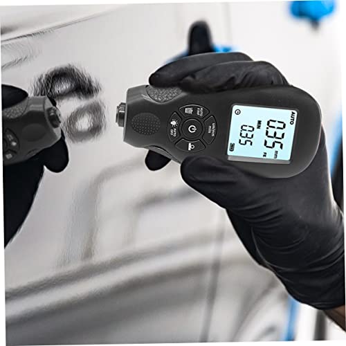 Medidor digital de espesor de recubrimiento para pintura de automóvil, calibre de espesor de pintura, medición precisa, herramienta electrónica negra compacta miniatura 5