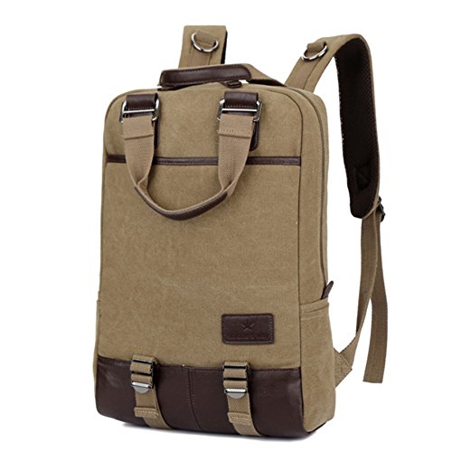 Sac à dos homme ordinateur toile sacoche bandoulière voyage