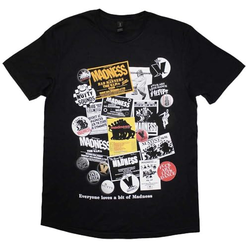 T-Shirt Madness Noir Adulte L Idéal pour vos Sorties Urbaines