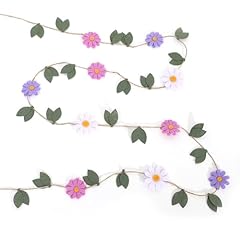 Purple Daisy Leaf Garland